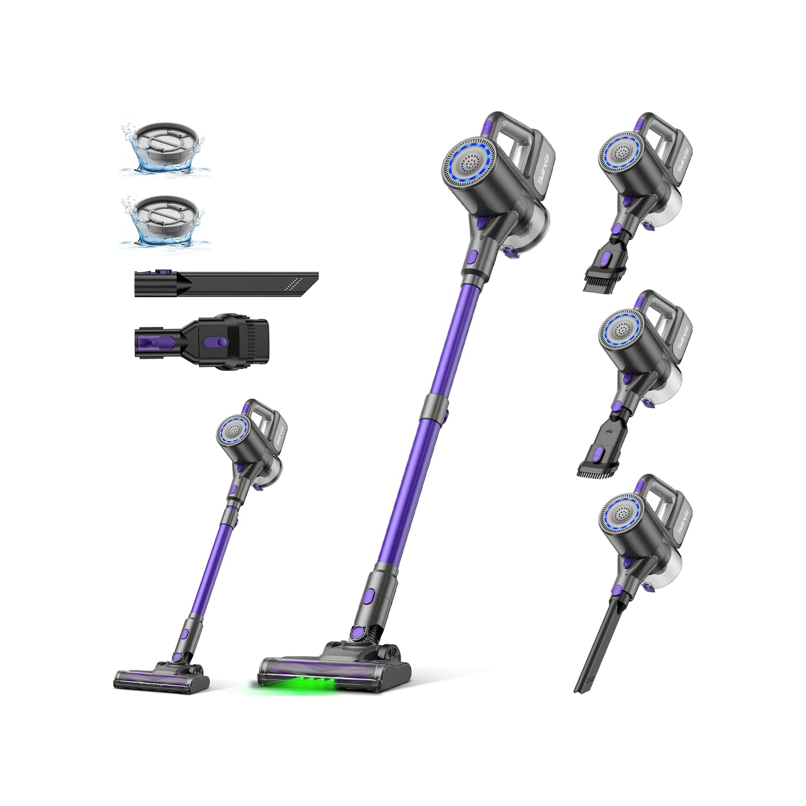 Amazon.com - Suirviz Cordless Vacuum Cleaner, 40KPA/500W/35Mins